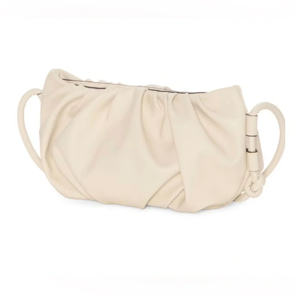 Worthington Cassie Bone Small Crossbody Bag WithA Sleek Ruched Style. New No Tag